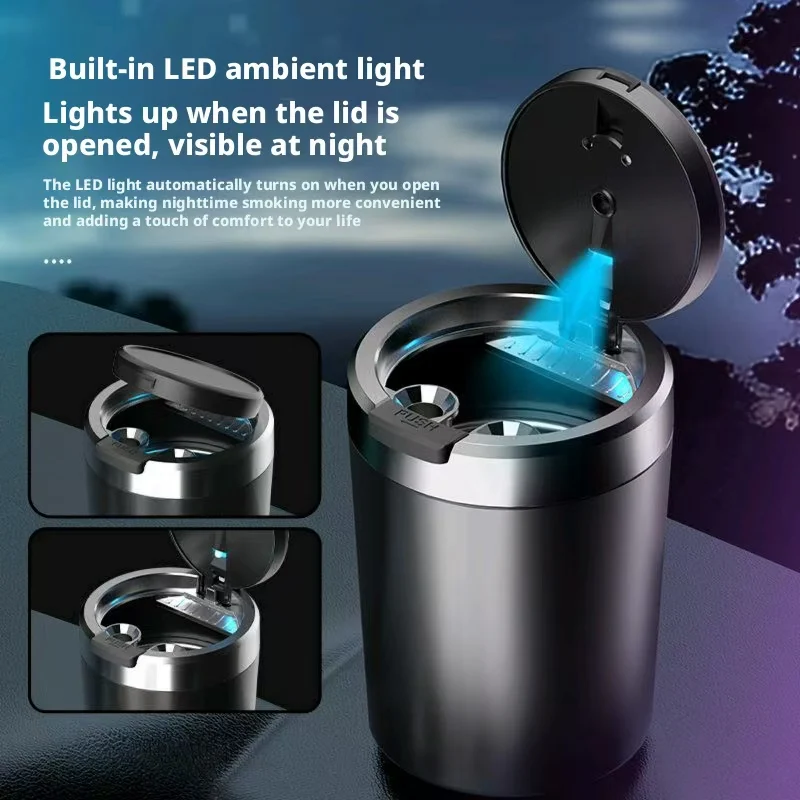 Vape Decoration - Cenicero portátil LED sin humo para