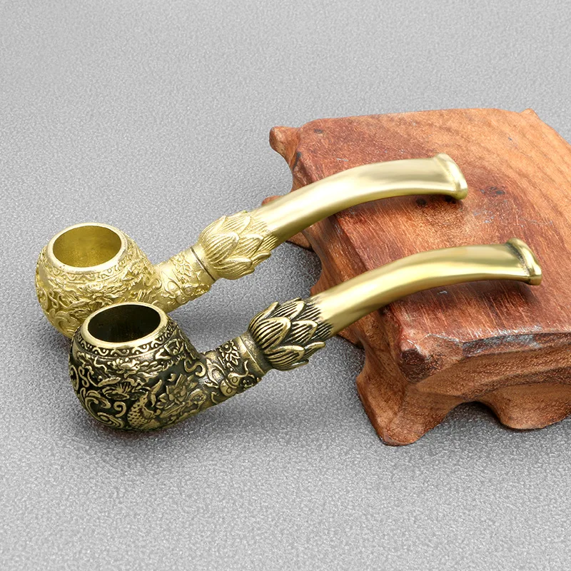Pipa de latón tallada a mano a - Vape Decoration reseña y precio